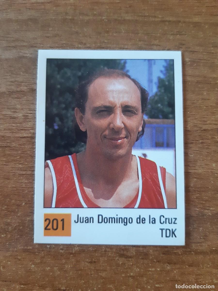Colecionismo desportivo: N&deg;201 JUAN DOMINGO DE LA CRUZ TDK MANRESA LIGA ACB 1990 PANINI BASKET 90. NUNCA PEGADO, SIN PEGAR