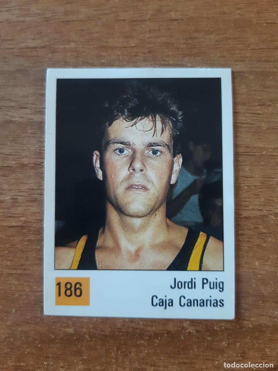 Coleccionismo deportivo: N&deg;186 JORDI PUIG CAJA CANARIAS LIGA ACB 1990 PANINI BASKET 90. NUNCA PEGADO, SIN PEGAR
