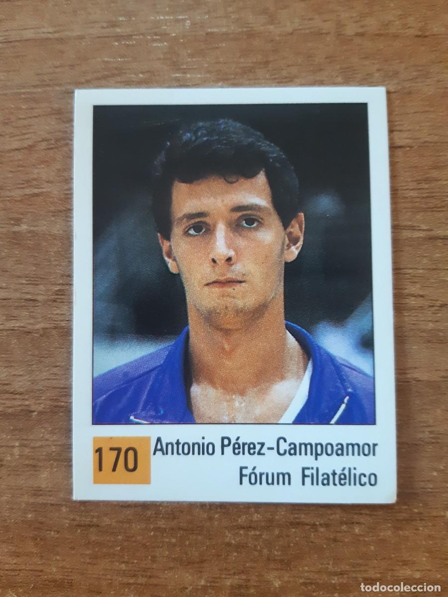 Collectionnisme sportif: N&deg;170 ANTONIO PEREZ-CAMPOAMOR F&Oacute;RUM FILAT&Eacute;LICO LIGA ACB PANINI BASKET 90. NUNCA PEGADO, SIN PEGAR