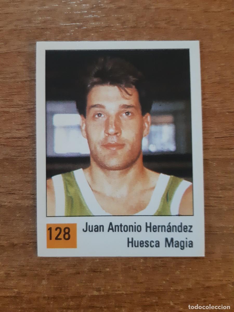 Collectionnisme sportif: N&deg;128 JUAN ANTONIO HERN&Aacute;NDEZ HUESCA MAGIA LIGA ACB 1990 PANINI BASKET 90. NUNCA PEGADO, SIN PEGAR