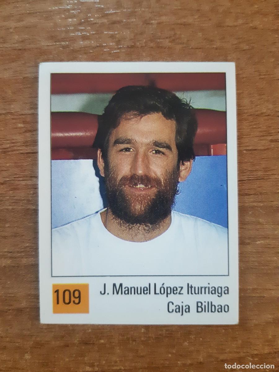 Coleccionismo deportivo: N&deg;109 JUANMA L&Oacute;PEZ ITURRIAGA CAJA BILBAO LIGA ACB 1990 PANINI BASKET 90. NUNCA PEGADO, SIN PEGAR