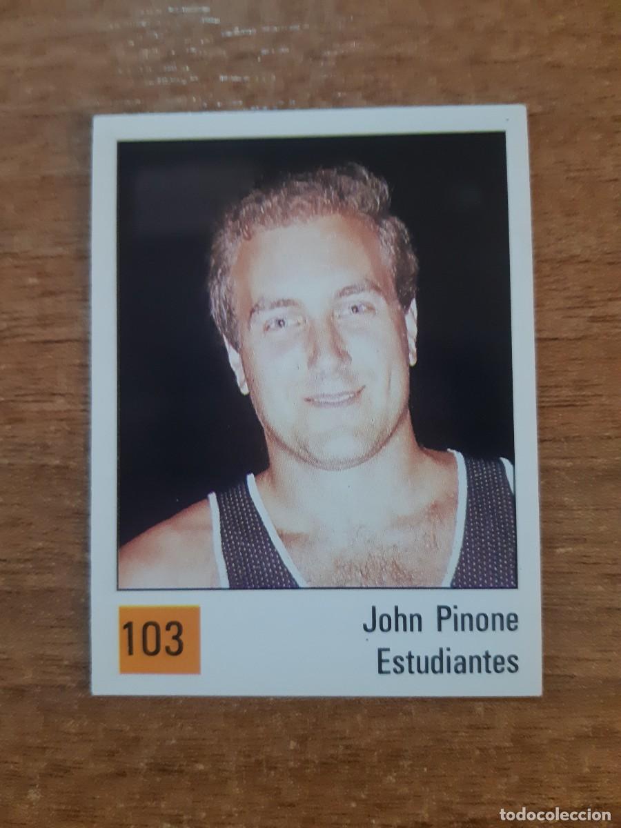 Coleccionismo deportivo: N&deg;103 JOHN PINONE ESTUDIANTES LIGA ACB 1990 PANINI BASKET 90. NUNCA PEGADO, SIN PEGAR