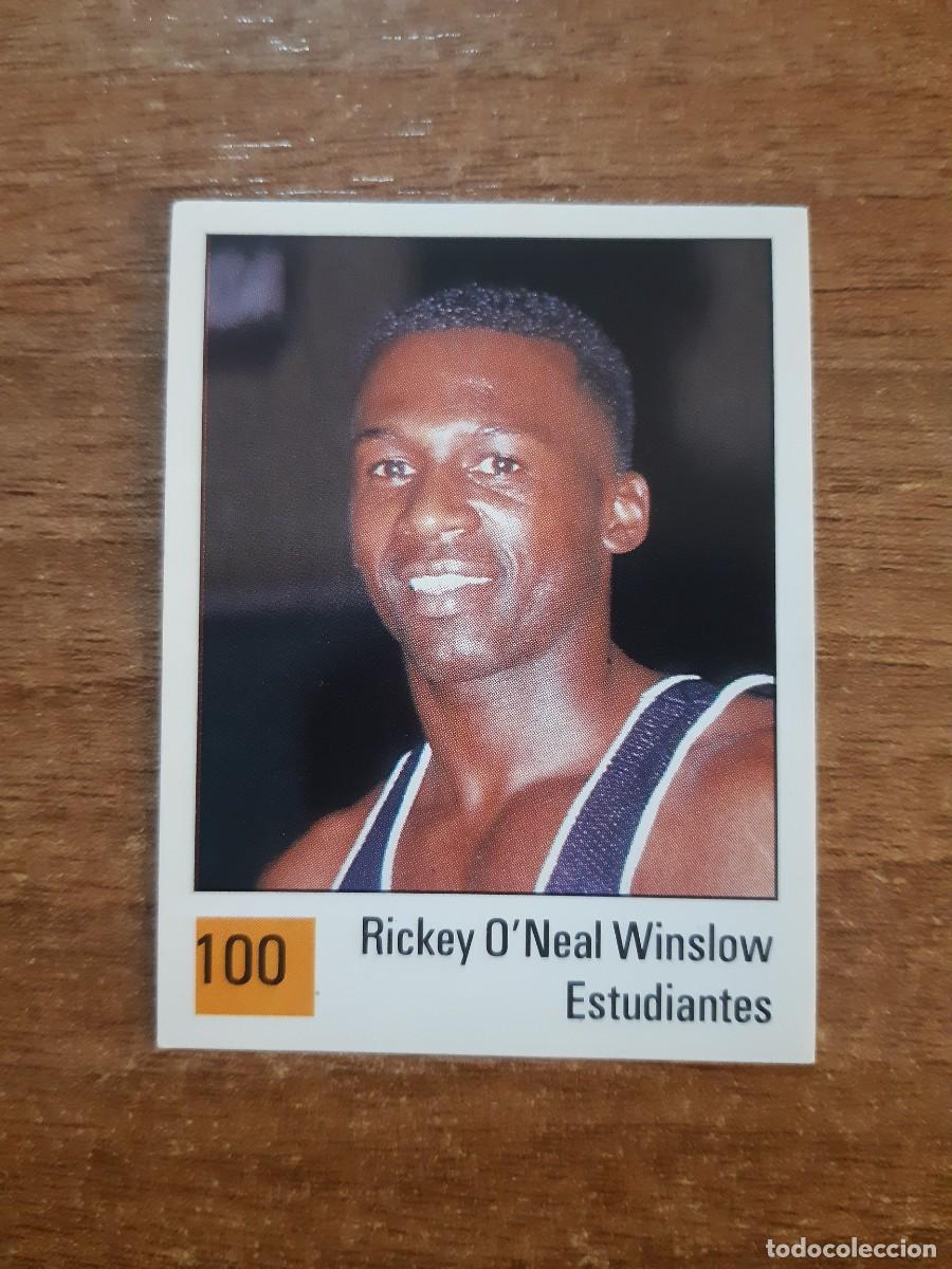 Sammelleidenschaft Sport: N&deg;100 RICKEY O'NEAL WINSLOW ESTUDIANTES LIGA ACB 1990 PANINI BASKET 90. NUNCA PEGADO, SIN PEGAR
