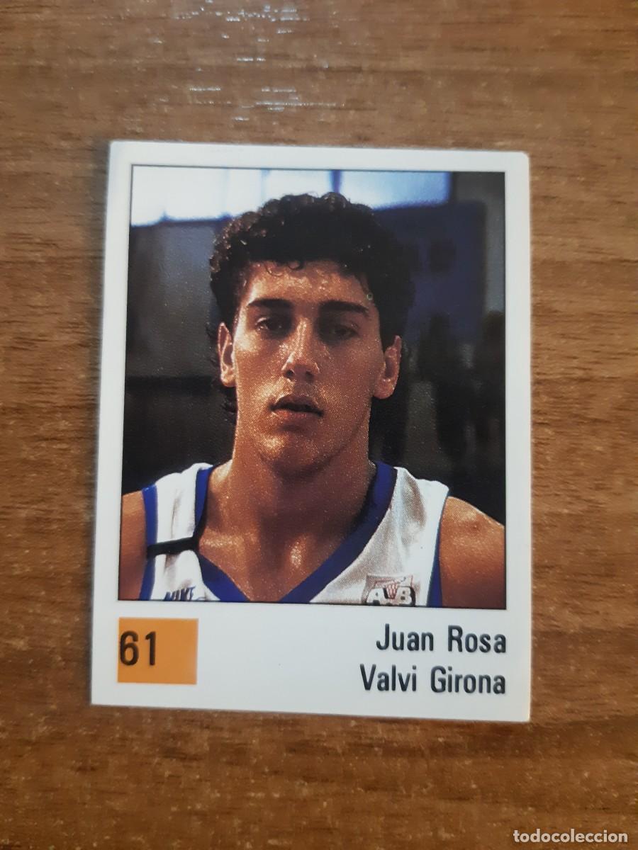 Colecionismo desportivo: N&deg;61 JUAN ROSA VALVI GIRONA LIGA ACB 1990 PANINI BASKET 90. NUNCA PEGADO, SIN PEGAR