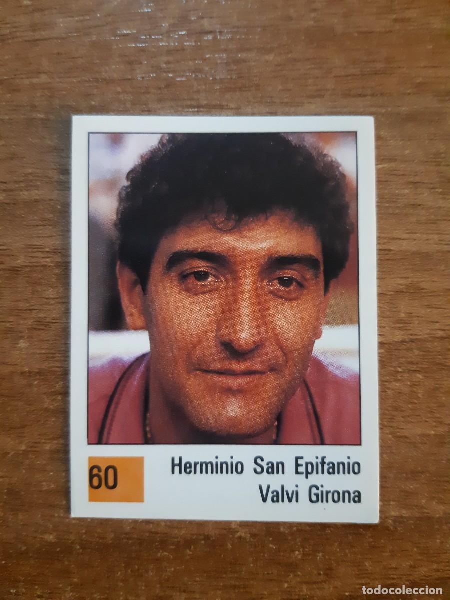 Coleccionismo deportivo: N&deg;60 HERMINIO SAN EPIFANIO VALVI GIRONA LIGA ACB 1990 PANINI BASKET 90. NUNCA PEGADO, SIN PEGAR