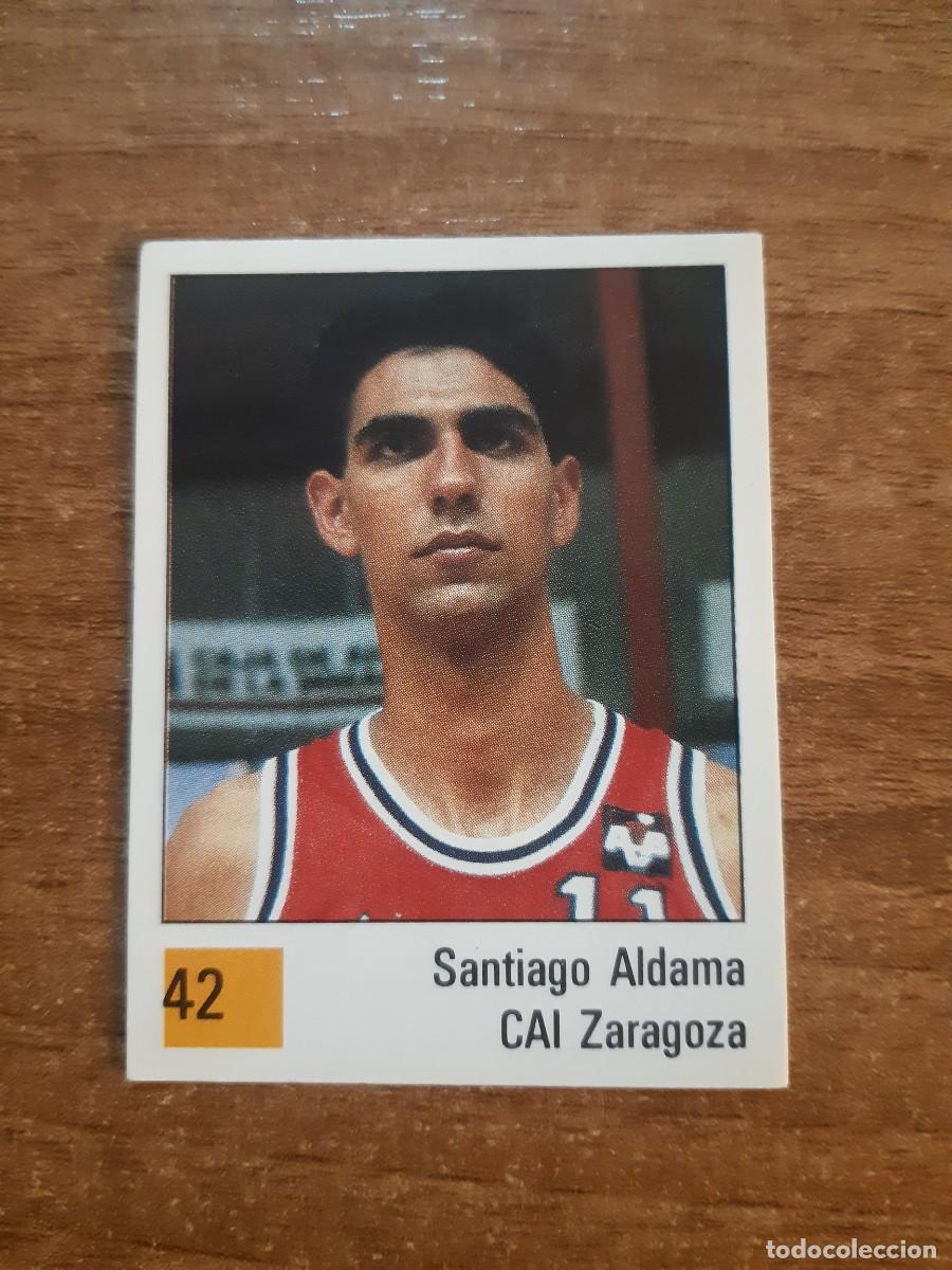 Coleccionismo deportivo: N&deg;42 SANTIAGO ALDAMA CAI ZARAGOZA LIGA ACB 1990 PANINI BASKET 90. NUNCA PEGADO, SIN PEGAR
