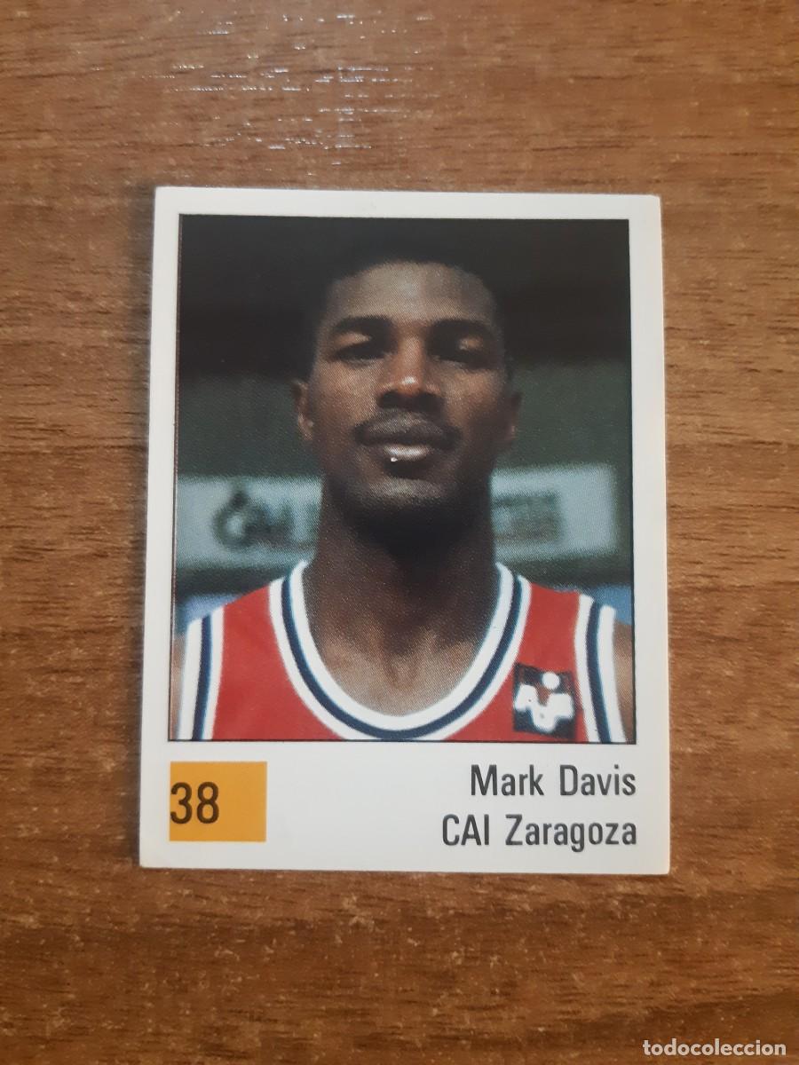 Coleccionismo deportivo: N&deg;38 MARK DAVIS CAI ZARAGOZA LIGA ACB 1990 PANINI BASKET 90. NUNCA PEGADO, SIN PEGAR