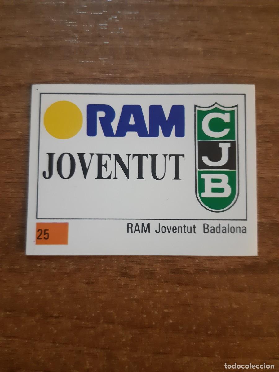 Coleccionismo deportivo: N&deg;25 ESCUDO RAM JOVENTUT BADALONA LIGA ACB 1990 PANINI BASKET 90. NUNCA PEGADO, SIN PEGAR