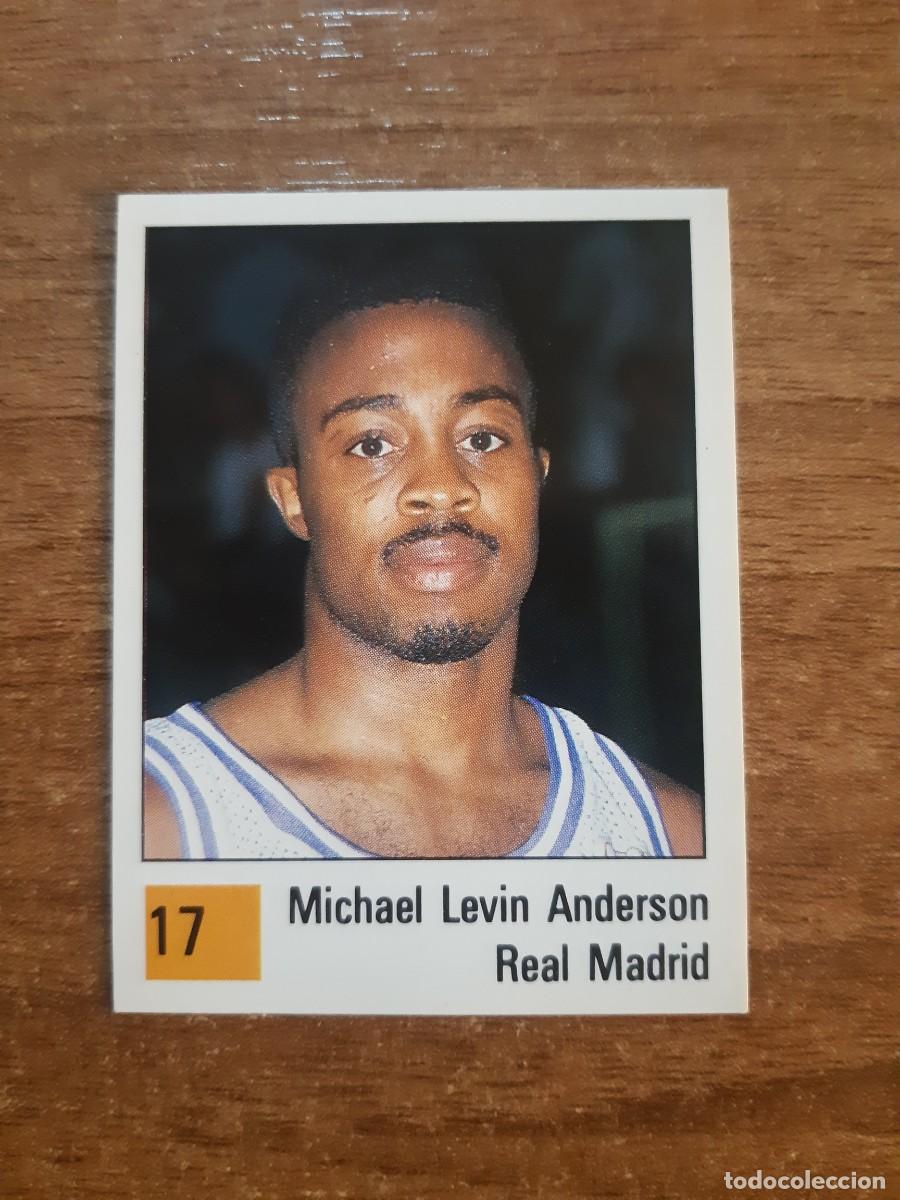 Coleccionismo deportivo: N&deg;17 MICHAEL LEVIN ANDERSON REAL MADRID LIGA ACB 1990 PANINI BASKET 90. NUNCA PEGADO, SIN PEGAR