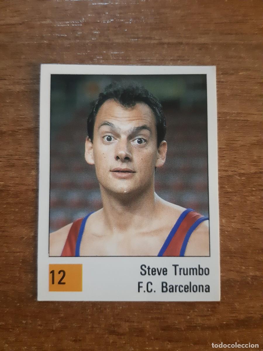 Coleccionismo deportivo: N&deg;12 STEVE TRUMBO FC BARCELONA LIGA ACB 1990 PANINI BASKET 90. NUNCA PEGADO, SIN PEGAR