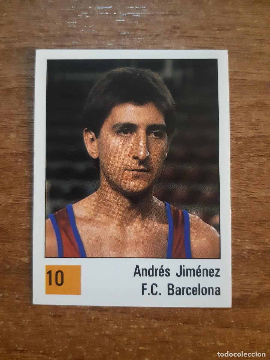 Coleccionismo deportivo: N&deg;10 ANDR&Eacute;S JIM&Eacute;NEZ FC BARCELONA LIGA ACB 1990 PANINI BASKET 90. NUNCA PEGADO, SIN PEGAR