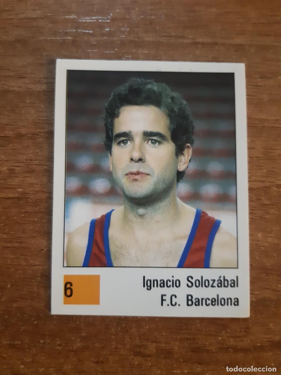 Coleccionismo deportivo: N&deg;6 IGNACIO SOLOZ&Aacute;BAL FC BARCELONA LIGA ACB 1990 PANINI BASKET 90. NUNCA PEGADO, SIN PEGAR