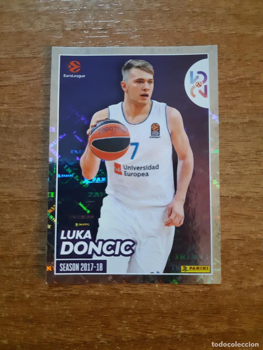 Coleccionismo deportivo: N&deg;410 LUKA DONCIC REAL MADRID 17-18 LEYENDAS EUROLEAGUE 25-26 PANINI. NUNCA PEGADO, SIN PEGAR