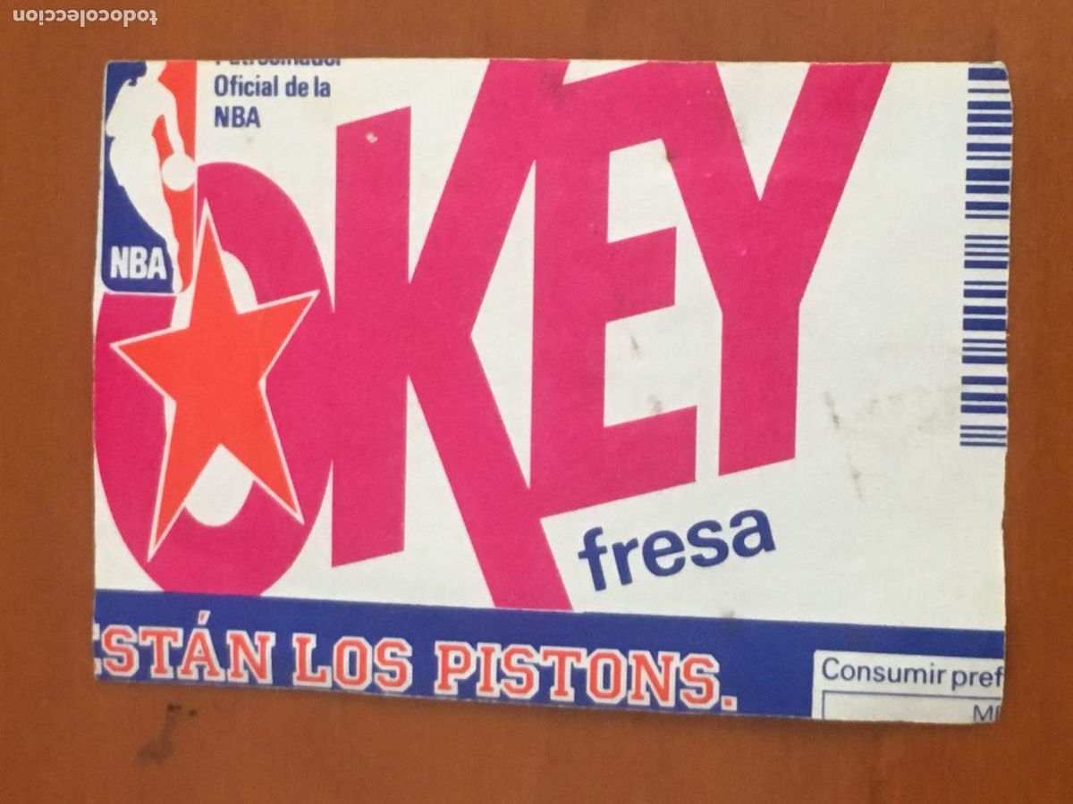 Collezionismo sportivo: baloncesto NBA detroit pistons cromo original refrescos okey nunca pegado