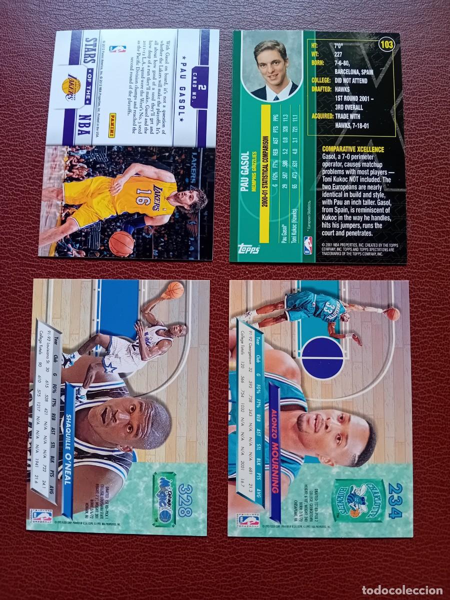 Coleccionismo deportivo: Lote 4 cards. Las de las fotos. Shaq, Gasol y Zo Rookies