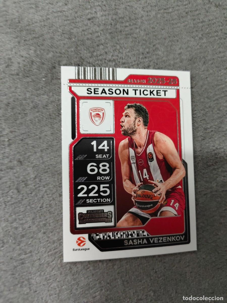 Colecionismo desportivo: 3 SASHA VEZENKOV OLYMPIACOS PIRAEUS EUROLEAGUE 2025 26 CONTENDERS PANINI 2026 25 BASKETBALL