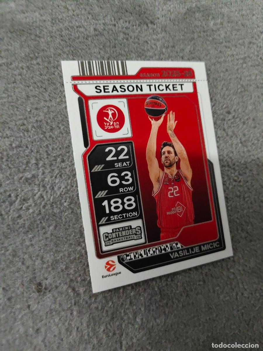 Sports collectibles: 4 VASILIJE MICIC HAPOEL IBI TEL AVIV EUROLEAGUE 2025 26 CONTENDERS PANINI 2026 25 BASKETBALL