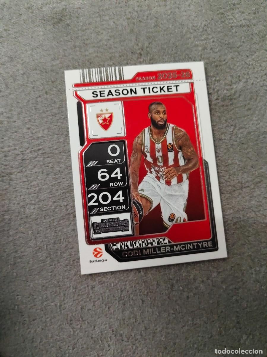 Sports collectibles: 7 CODI MILLER-MCINTYRE CRVENA ZVEZDA BELGRADE EUROLEAGUE 2025 26 CONTENDERS PANINI 2026 25 BASKE