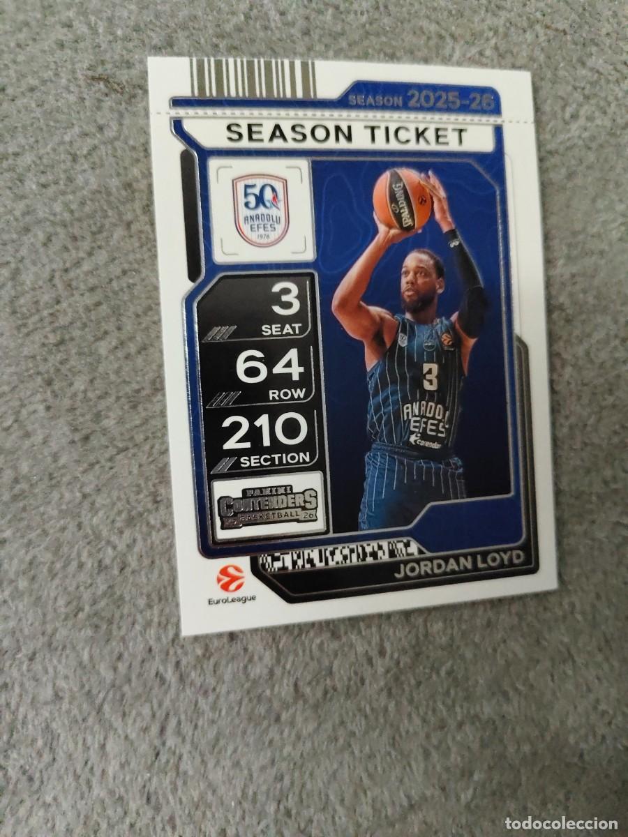 Coleccionismo deportivo: 13 JORDAN LOYD ANADOLU EFES ISTANBUL EUROLEAGUE 2025 26 CONTENDERS PANINI 2026 25 BASKETBALL