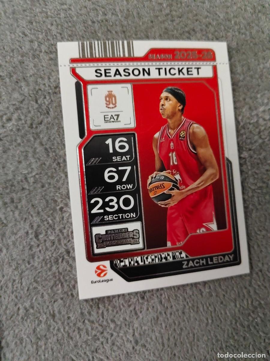 Coleccionismo deportivo: 14 ZACH LEDAY EA7 EMPORIO ARMANI MILAN EUROLEAGUE 2025 26 CONTENDERS PANINI 2026 25 BASKETBALL