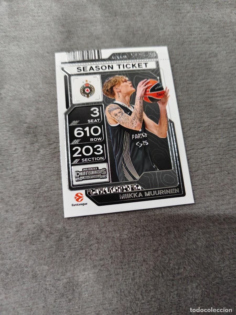 Colecionismo desportivo: 18 MIIKKA MUURINEN PARTIZAN BELGRADE EUROLEAGUE 2025 26 CONTENDERS PANINI 2026 25 BASKETBALL