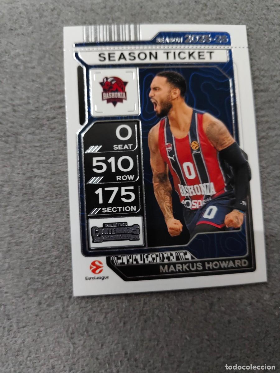 Colecionismo desportivo: 19 MARKUS HOWARD KOSNER BASKONIA EUROLEAGUE 2025 26 CONTENDERS PANINI 2026 25 BASKETBALL
