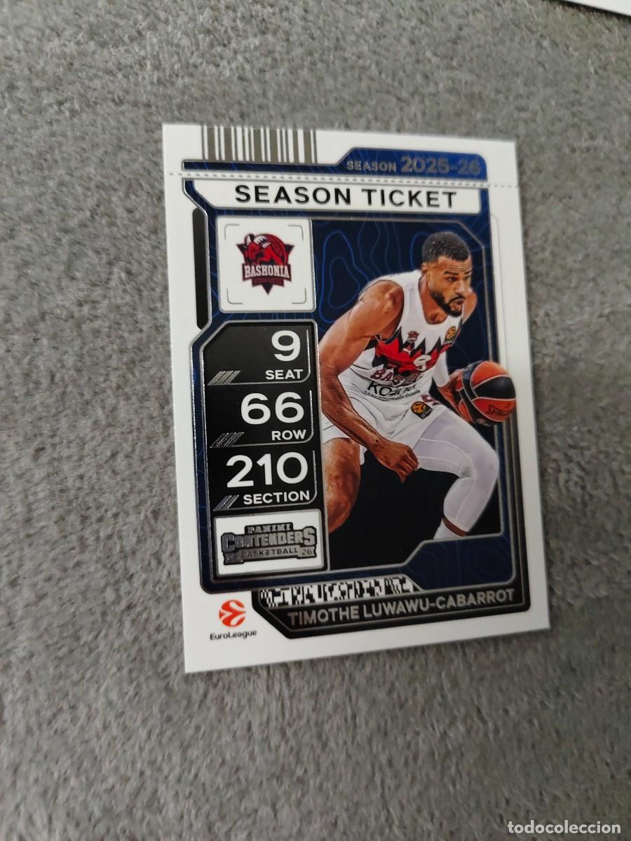 Colecionismo desportivo: 20 TIMOTHE LUWAWU-CABARROT KOSNER BASKONIA EUROLEAGUE 2025 26 CONTENDERS 1 PANINI 2026 25 BASKETB