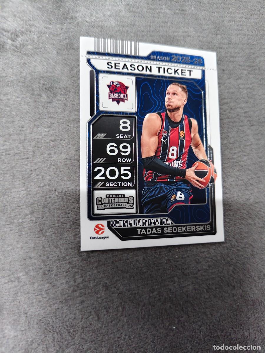 Colecionismo desportivo: 22 TADAS SEDEKERSKIS KOSNER BASKONIA EUROLEAGUE 2025 26 CONTENDERS PANINI 2026 25 BASKETBALL