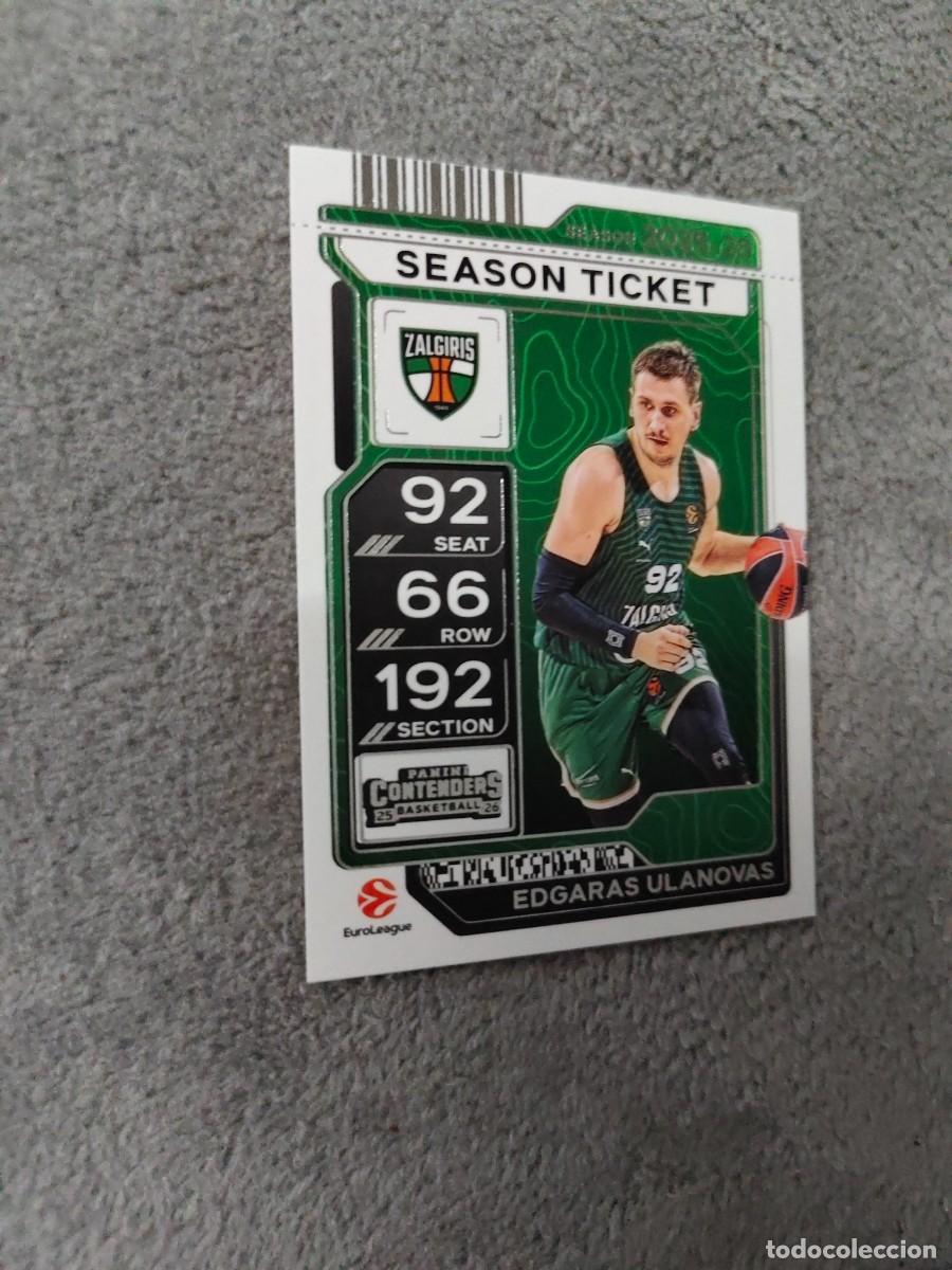 Colecionismo desportivo: 24 EDGARAS ULANOVAS ZALGIRIS KAUNAS EUROLEAGUE 2025 26 CONTENDERS PANINI 2026 25 BASKETBALL