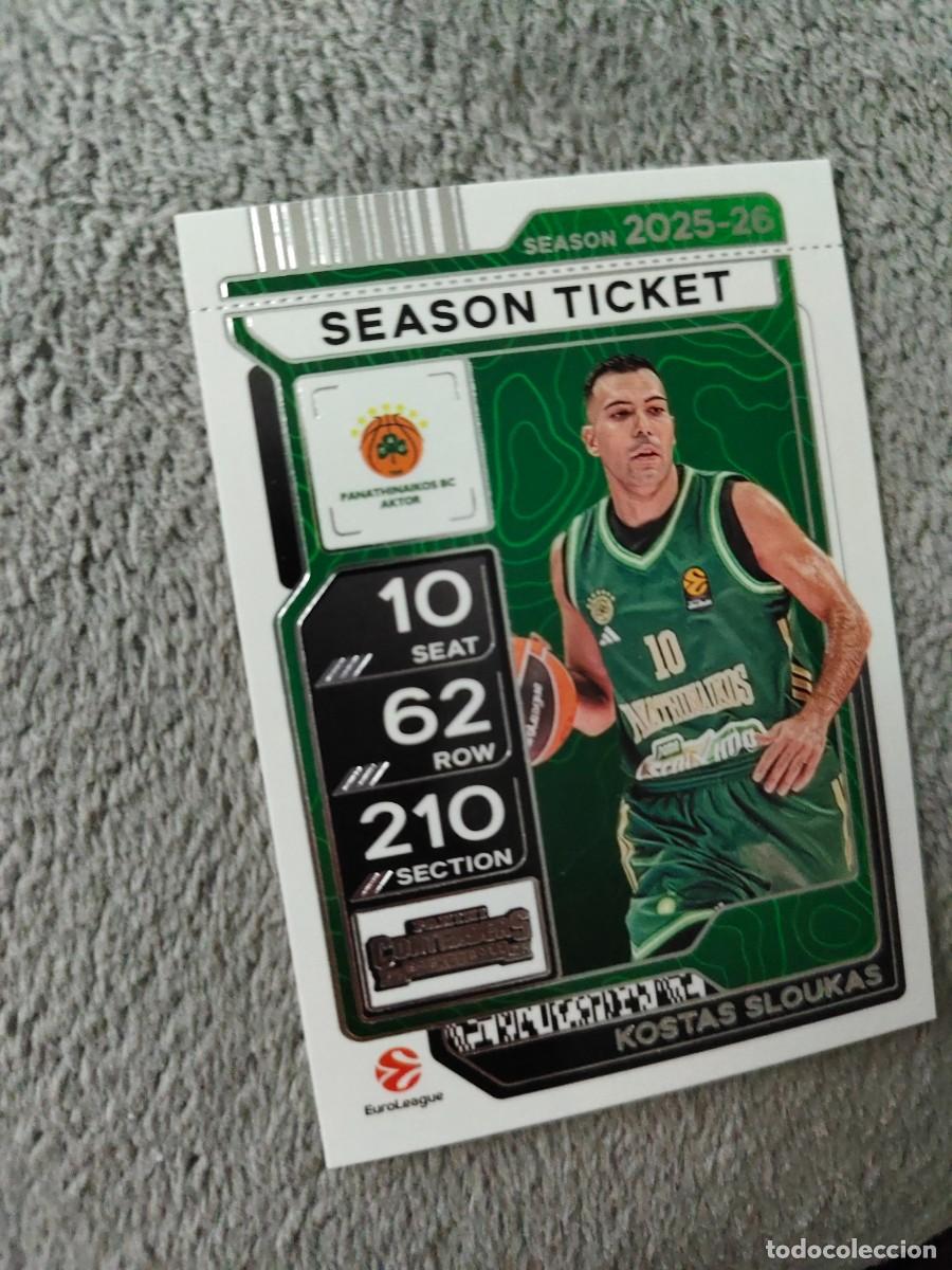 Collezionismo sportivo: 27 KOSTAS SLOUKAS PANATHINAIKOS ATHENS EUROLEAGUE 2025 26 CONTENDERS PANINI 2026 25 BASKETBALL