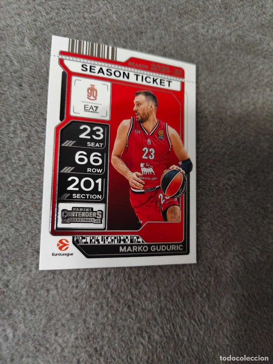 Colecionismo desportivo: 29 MARKO GUDURIC EA7 EMPORIO ARMANI MILAN EUROLEAGUE 2025 26 CONTENDERS PANINI 2026 25 BASKETBAL