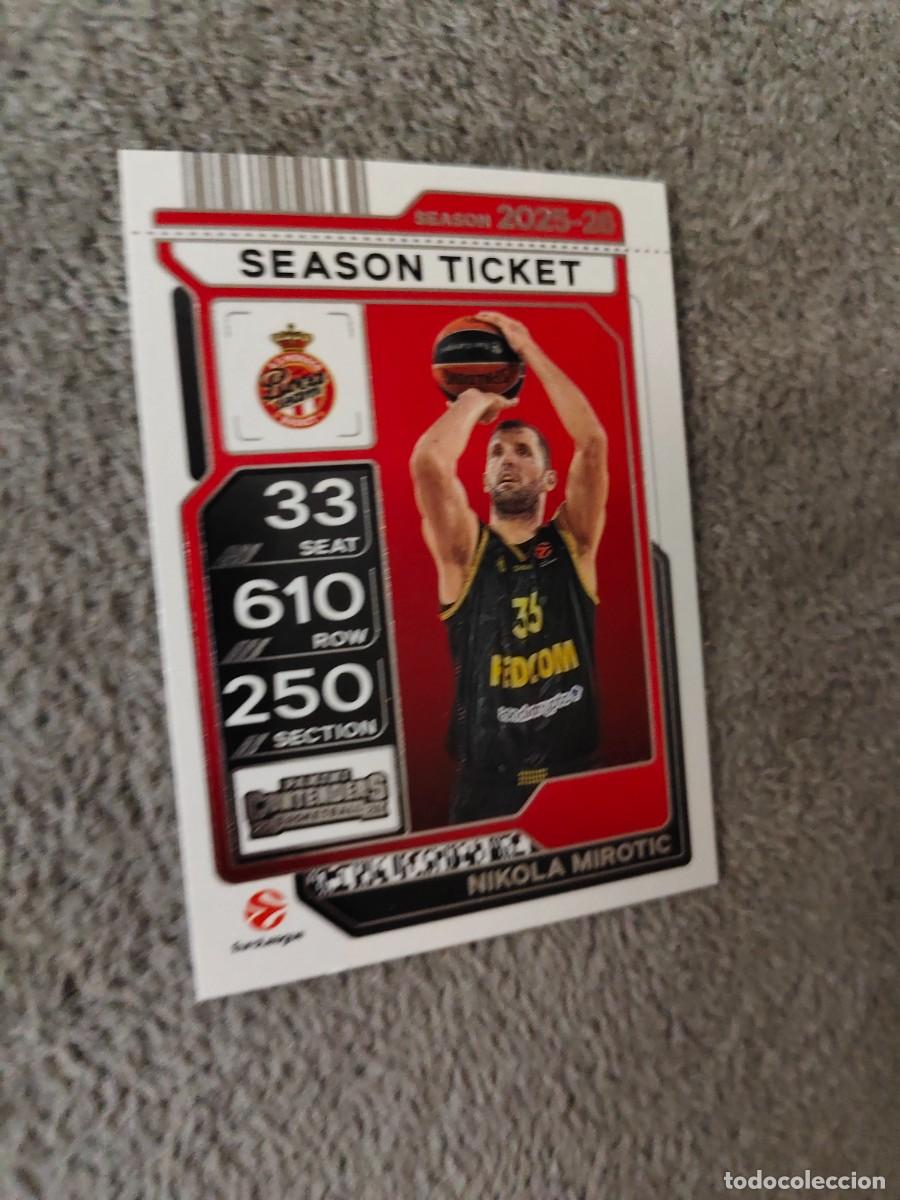 Coleccionismo deportivo: 37 NIKOLA MIROTIC AS MONACO EUROLEAGUE 2025 26 CONTENDERS PANINI 2026 25 BASKETBALL
