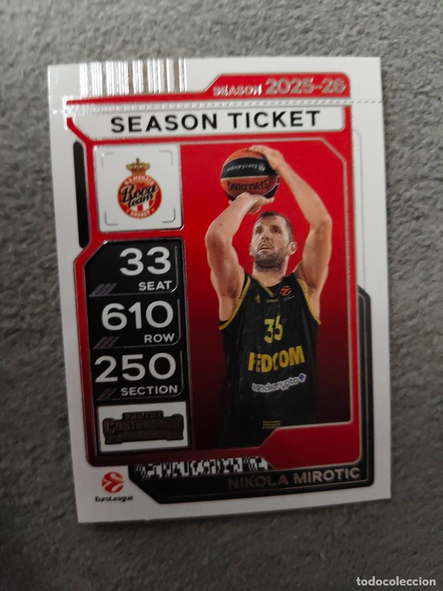 Coleccionismo deportivo: 37 NIKOLA MIROTIC AS MONACO EUROLEAGUE 2025 26 CONTENDERS PANINI 2026 25 BASKETBALL