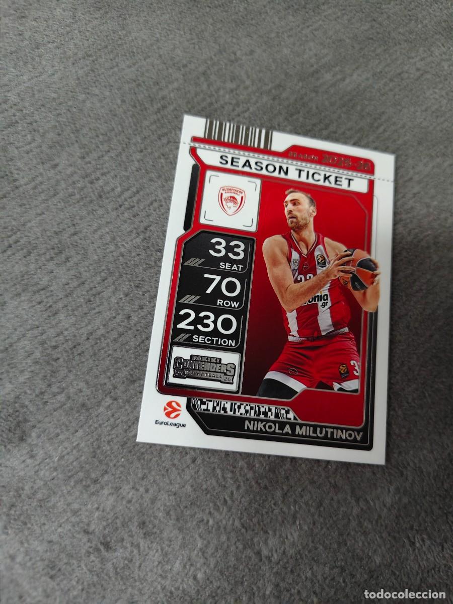 Colecionismo desportivo: 38 NIKOLA MILUTINOV OLYMPIACOS PIRAEUS EUROLEAGUE 2025 26 CONTENDERS PANINI 2026 25 BASKETBALL
