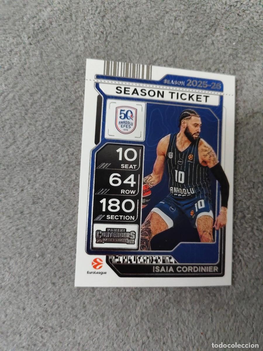 Colecionismo desportivo: 41 ISAIA CORDINIER ANADOLU EFES ISTANBUL EUROLEAGUE 2025 26 CONTENDERS PANINI 2026 25 BASKETBALL