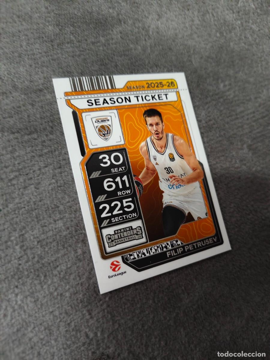 Collezionismo sportivo: 43 FILIP PETRUSEV DUBAI BASKETBALL EUROLEAGUE 2025 26 CONTENDERS PANINI 2026 25 BASKETBALL