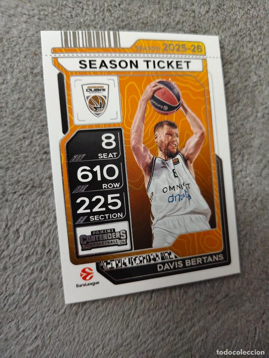 Colecionismo desportivo: 47 DAVIS BERTANS DUBAI BASKETBALL EUROLEAGUE 2025 26 CONTENDERS PANINI 2026 25 BASKETBALL