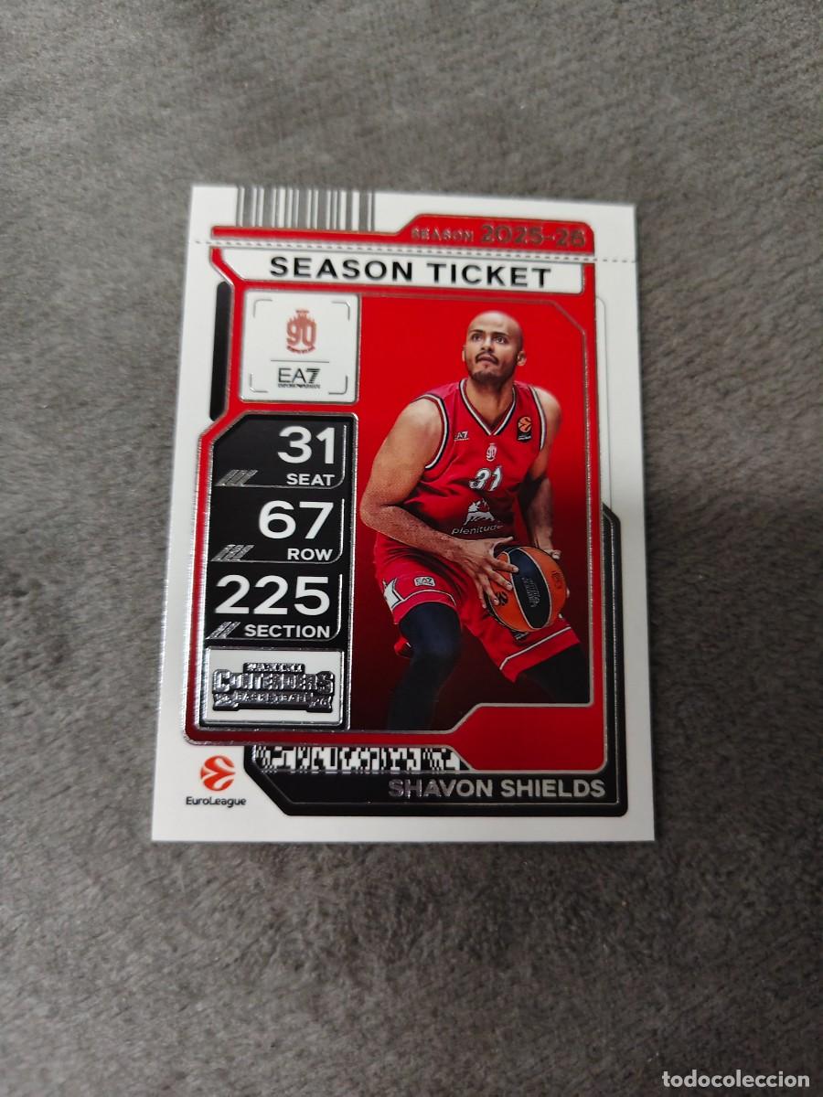 Colecionismo desportivo: 48 SHAVON SHIELDS EA7 EMPORIO ARMANI MILAN EUROLEAGUE 2025 26 CONTENDERS PANINI 2026 25 BASKETBA