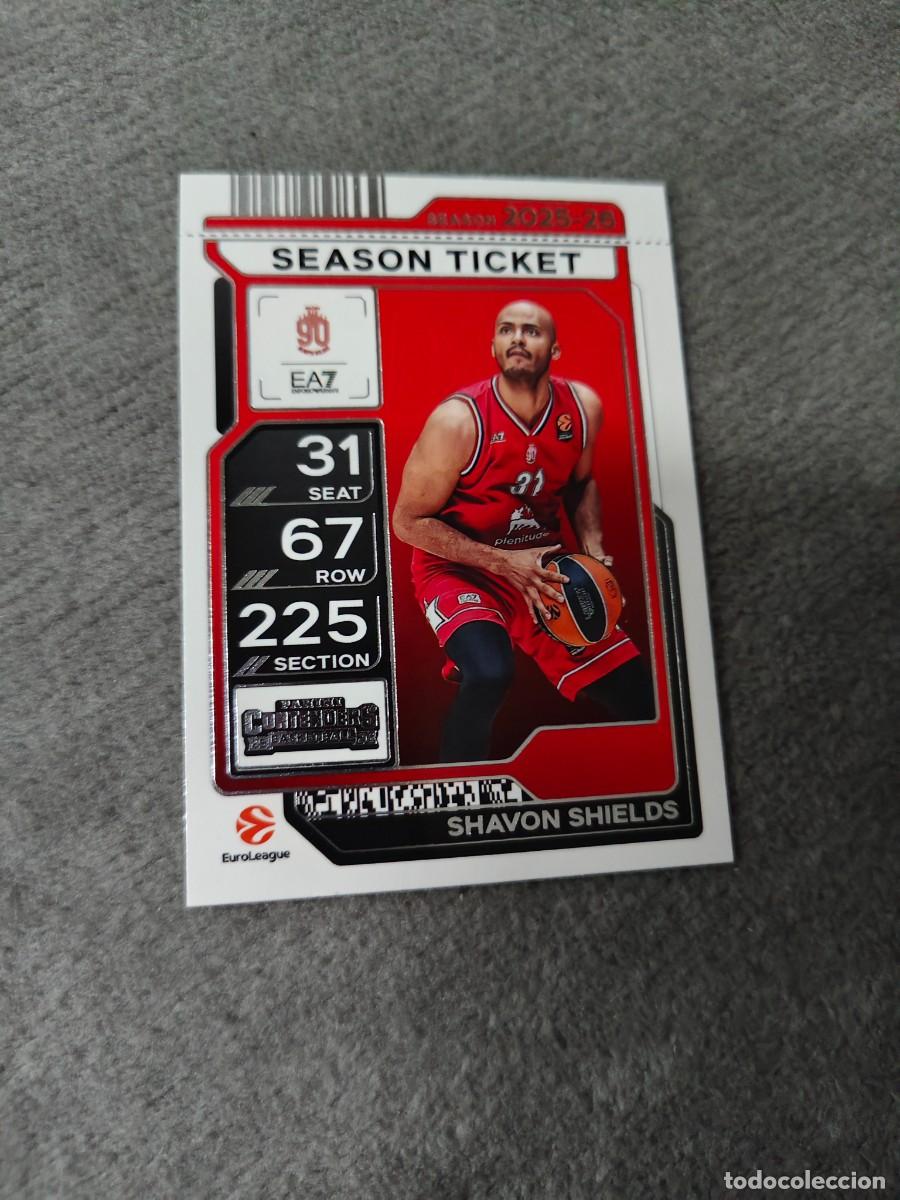 Colecionismo desportivo: 48 SHAVON SHIELDS EA7 EMPORIO ARMANI MILAN EUROLEAGUE 2025 26 CONTENDERS PANINI 2026 25 BASKETBA