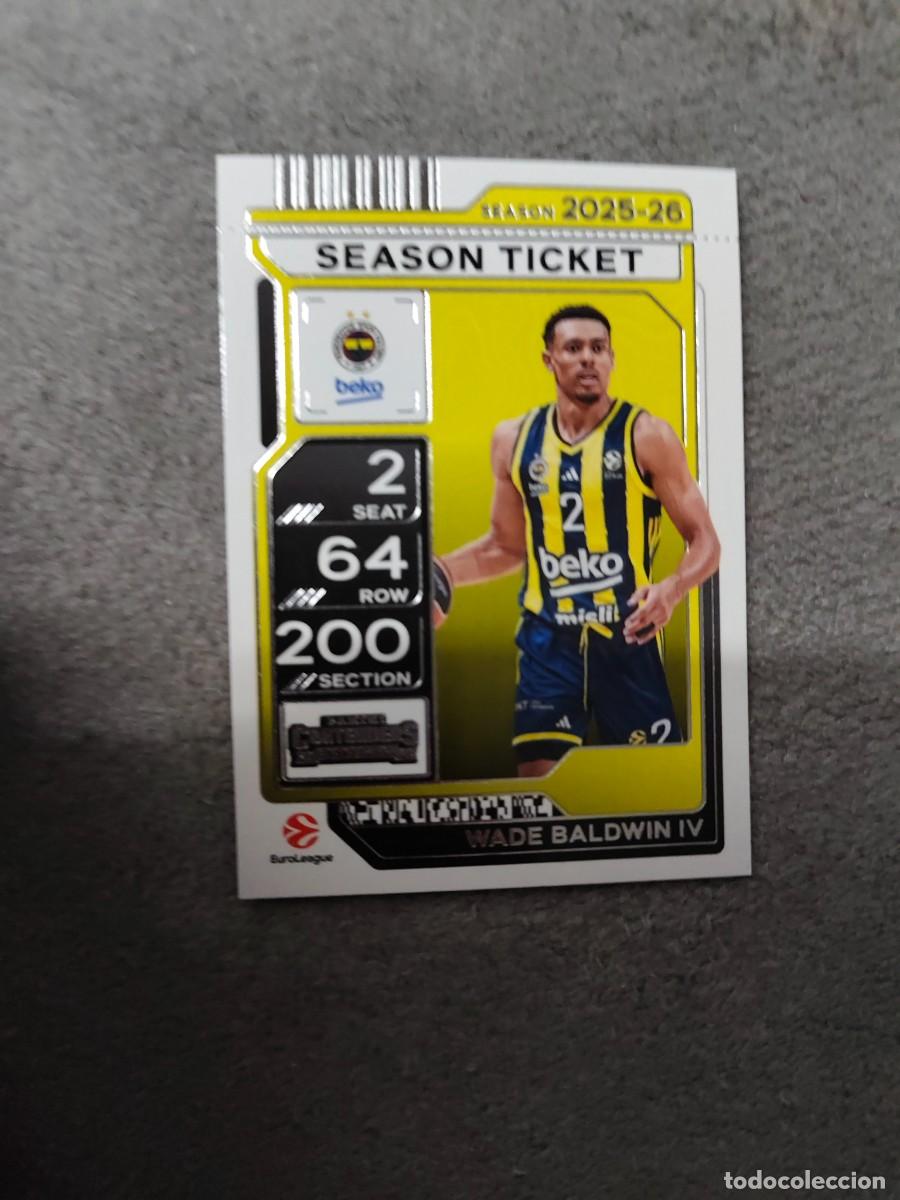 Colecionismo desportivo: 50 WADE BALDWIN IV FENERBAHCE BEKO ISTANBUL EUROLEAGUE 2025 26 CONTENDERS PANINI 2026 25 BASKETB