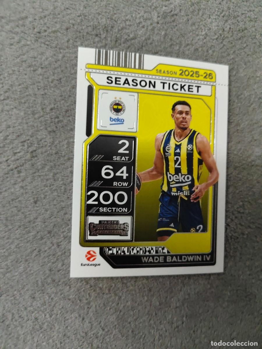 Colecionismo desportivo: 50 WADE BALDWIN IV FENERBAHCE BEKO ISTANBUL EUROLEAGUE 2025 26 CONTENDERS PANINI 2026 25 BASKETB