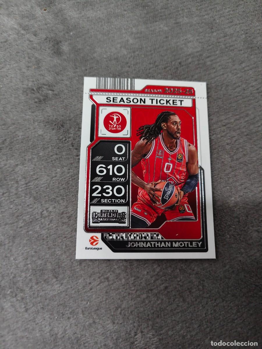 Coleccionismo deportivo: 51 JOHNATHAN MOTLEY HAPOEL IBI TEL AVIV EUROLEAGUE 2025 26 CONTENDERS PANINI 2026 25 BASKETBALL