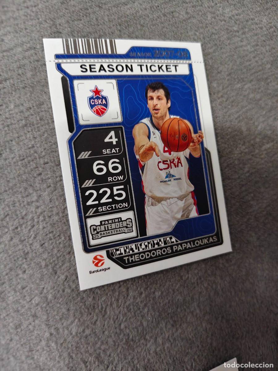 Coleccionismo deportivo: 58 THEODOROS PAPALOUKAS CSKA MOSCOW EUROLEAGUE 2025 26 CONTENDERS PANINI 2026 25 BASKETBALL