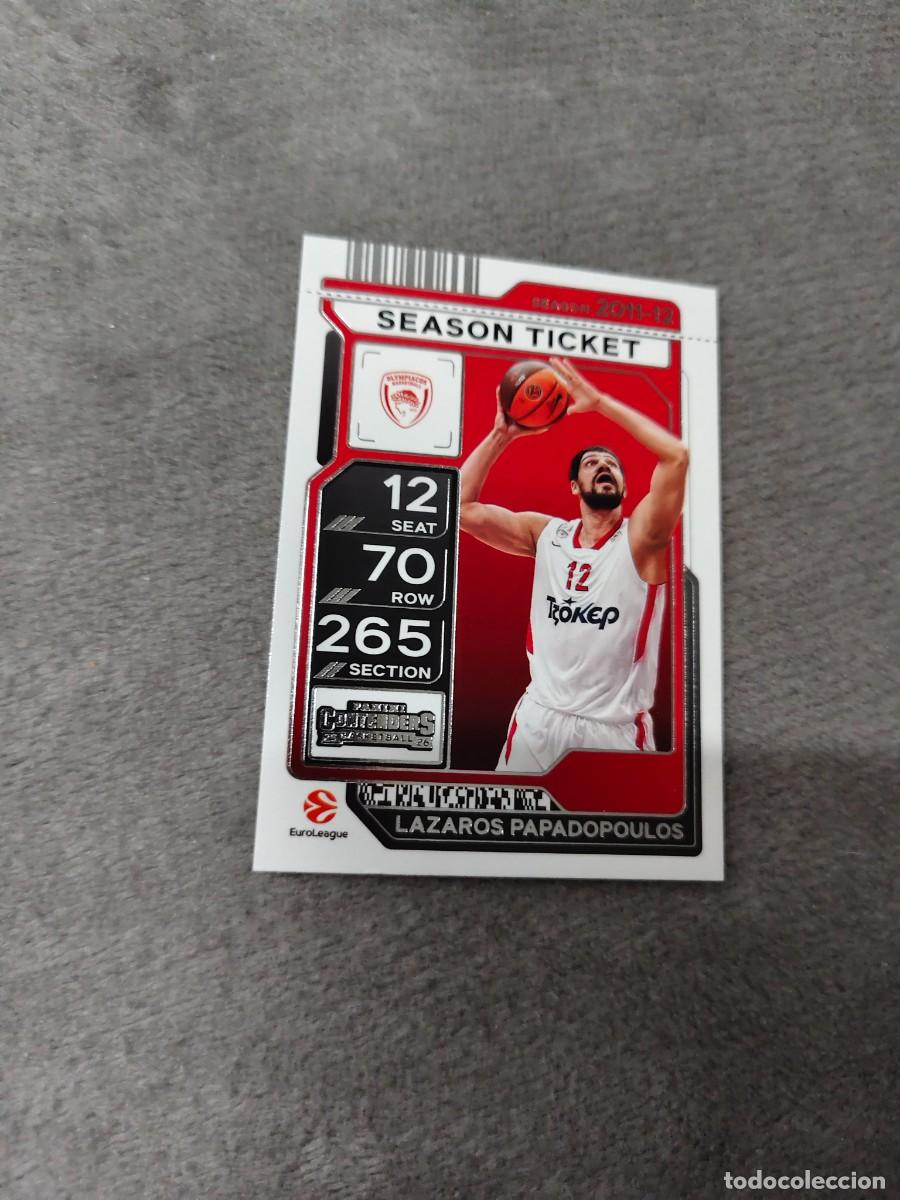 Coleccionismo deportivo: 70 LAZAROS PAPADOPOULOS OLYMPIACOS PIRAEUS EUROLEAGUE 2025 26 CONTENDERS PANINI 2026 25 BASKETBA