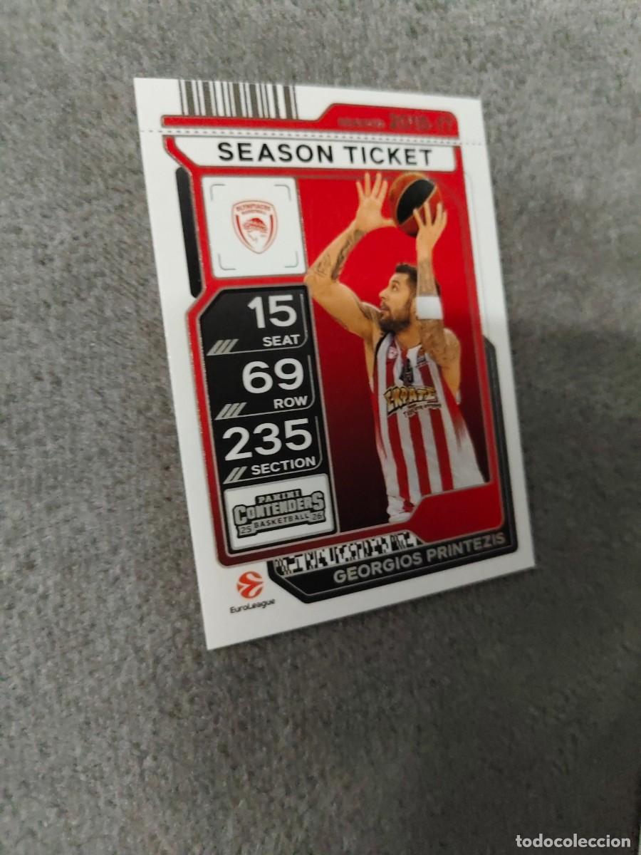 Coleccionismo deportivo: 73 GEORGIOS PRINTEZIS OLYMPIACOS PIRAEUS EUROLEAGUE 2025 26 CONTENDERS PANINI 2026 25 BASKETBALL