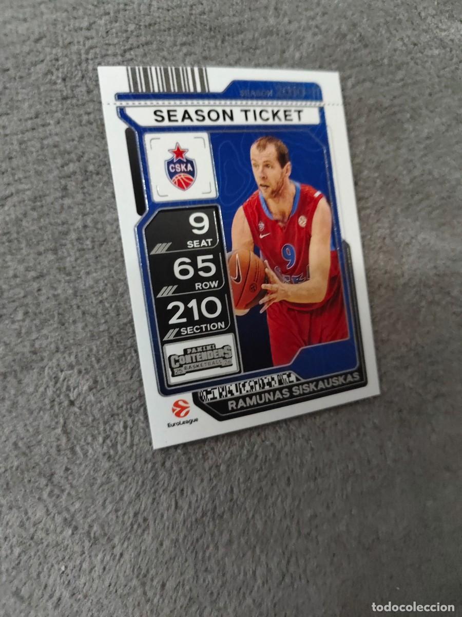 Coleccionismo deportivo: 82 RAMUNAS SISKAUSKAS CSKA MOSCOW EUROLEAGUE 2025 26 CONTENDERS PANINI 2026 25 BASKETBALL