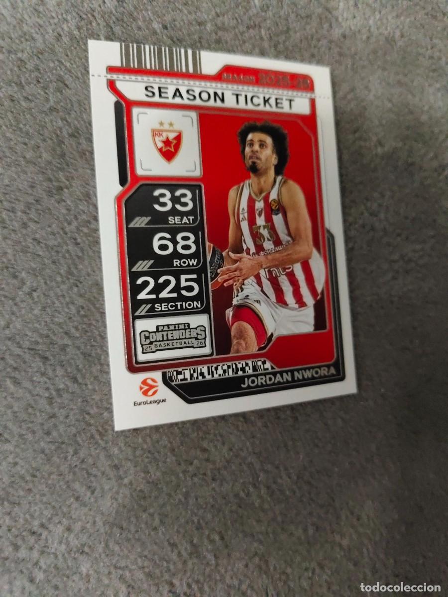 Coleccionismo deportivo: 98 JORDAN NWORA CRVENA ZVEZDA BELGRADE EUROLEAGUE 2025 26 CONTENDERS PANINI 2026 25 BASKETBALL