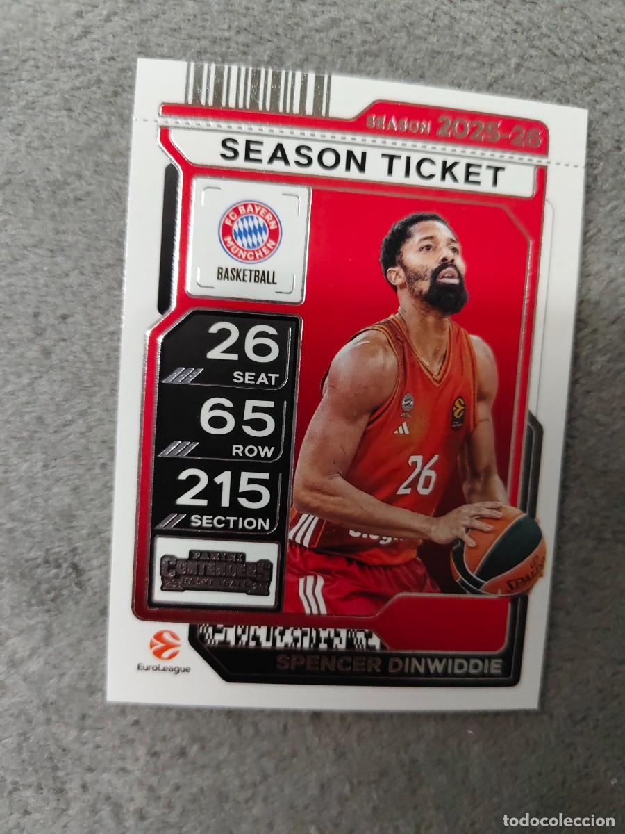 Coleccionismo deportivo: 99 SPENCER DINWIDDIE FC BAYERN MUNICH EUROLEAGUE 2025 26 CONTENDERS PANINI 2026 25 BASKETBALL
