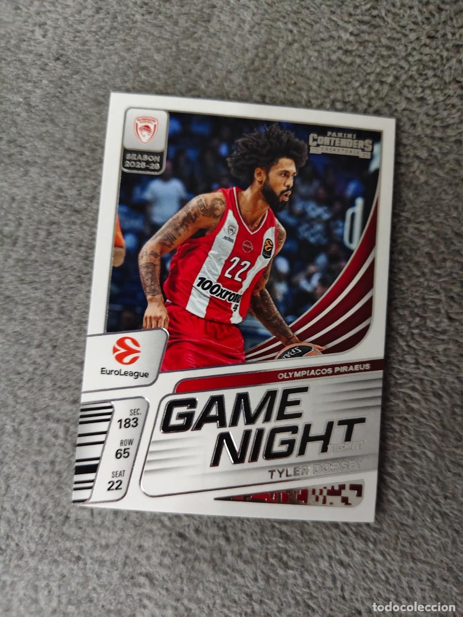 Collectionnisme sportif: 17 TYLER DORSEY, OLYMPIACOS PIRAEUS EUROLEAGUE 2025 26 CONTENDERS GAME NIGHT TICKET PANINI 2026 25 B