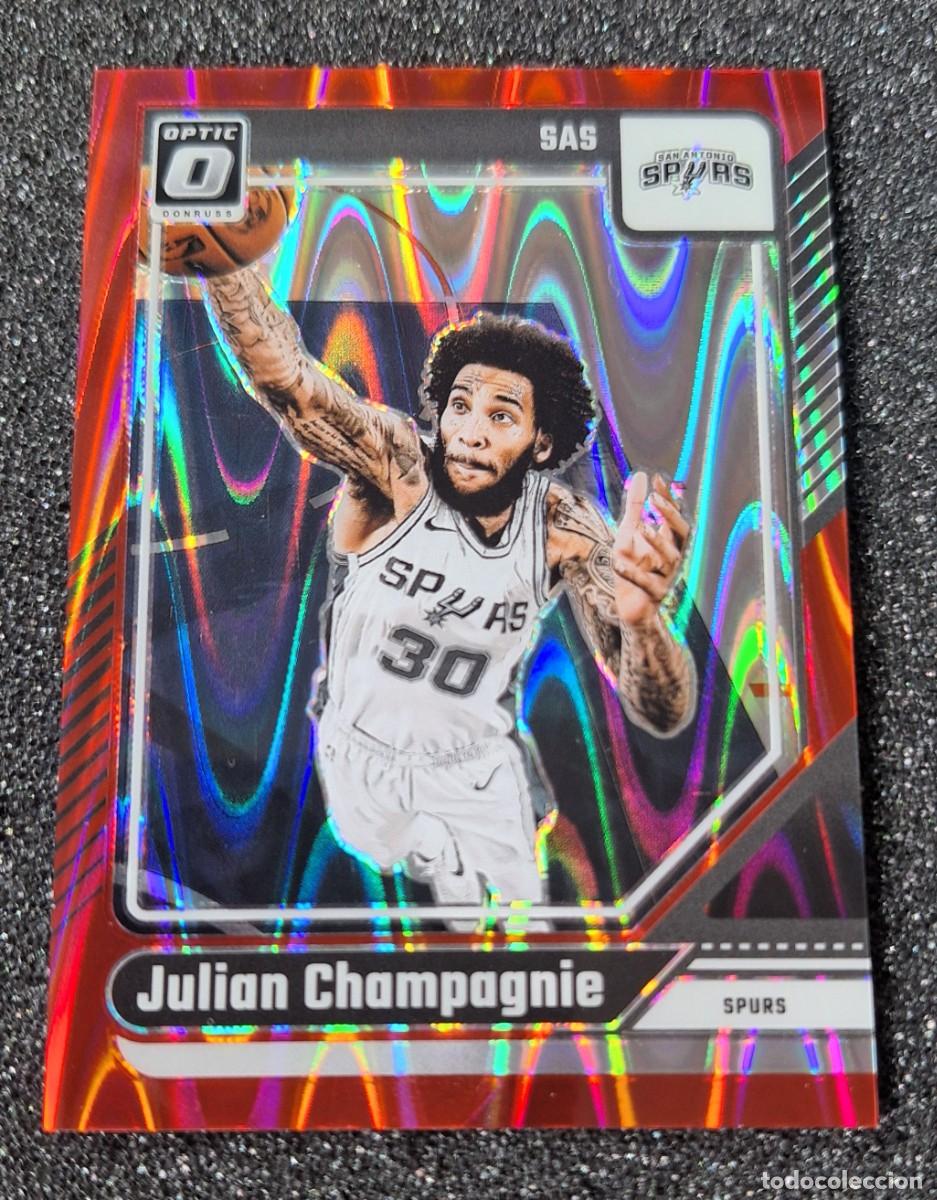 Coleccionismo deportivo: Julian Champagnie San Antonio Spurs Panini Donruss Optic 2024-25 #32 140/149 Red Sismic